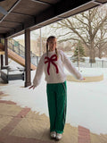 Bow Winter Sweater Pattern